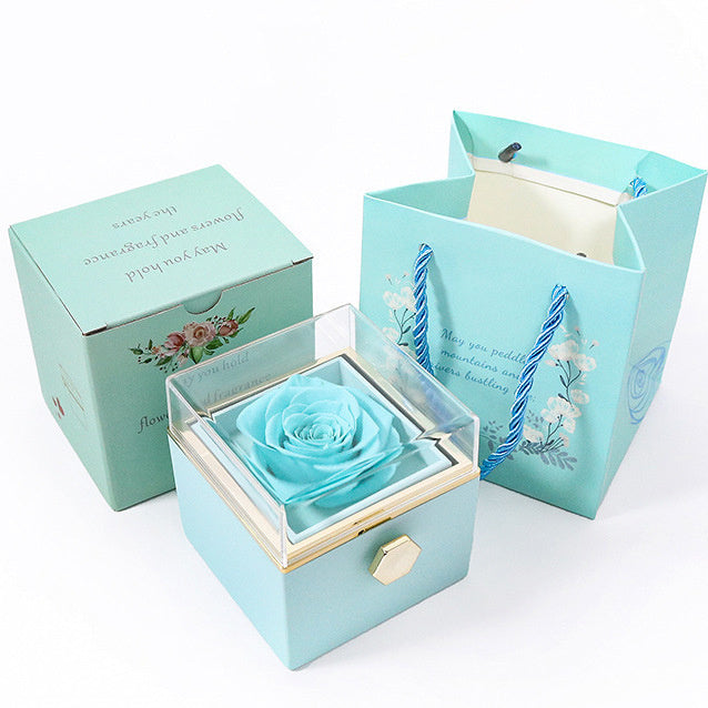 Rose Rotating Jewelry Box Necklace