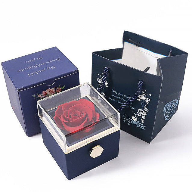 Rose Rotating Jewelry Box Necklace