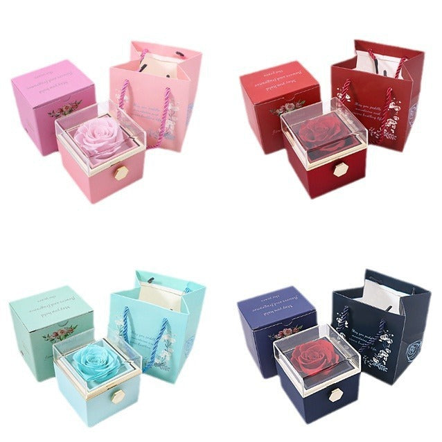 Rose Rotating Jewelry Box Necklace